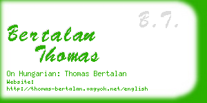 bertalan thomas business card